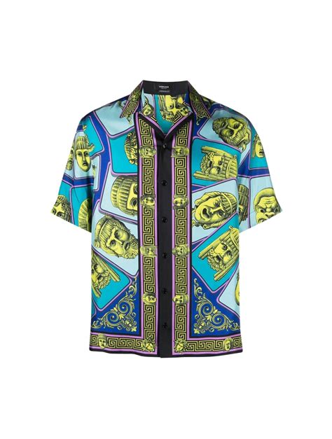 camicia versace a maniche corte